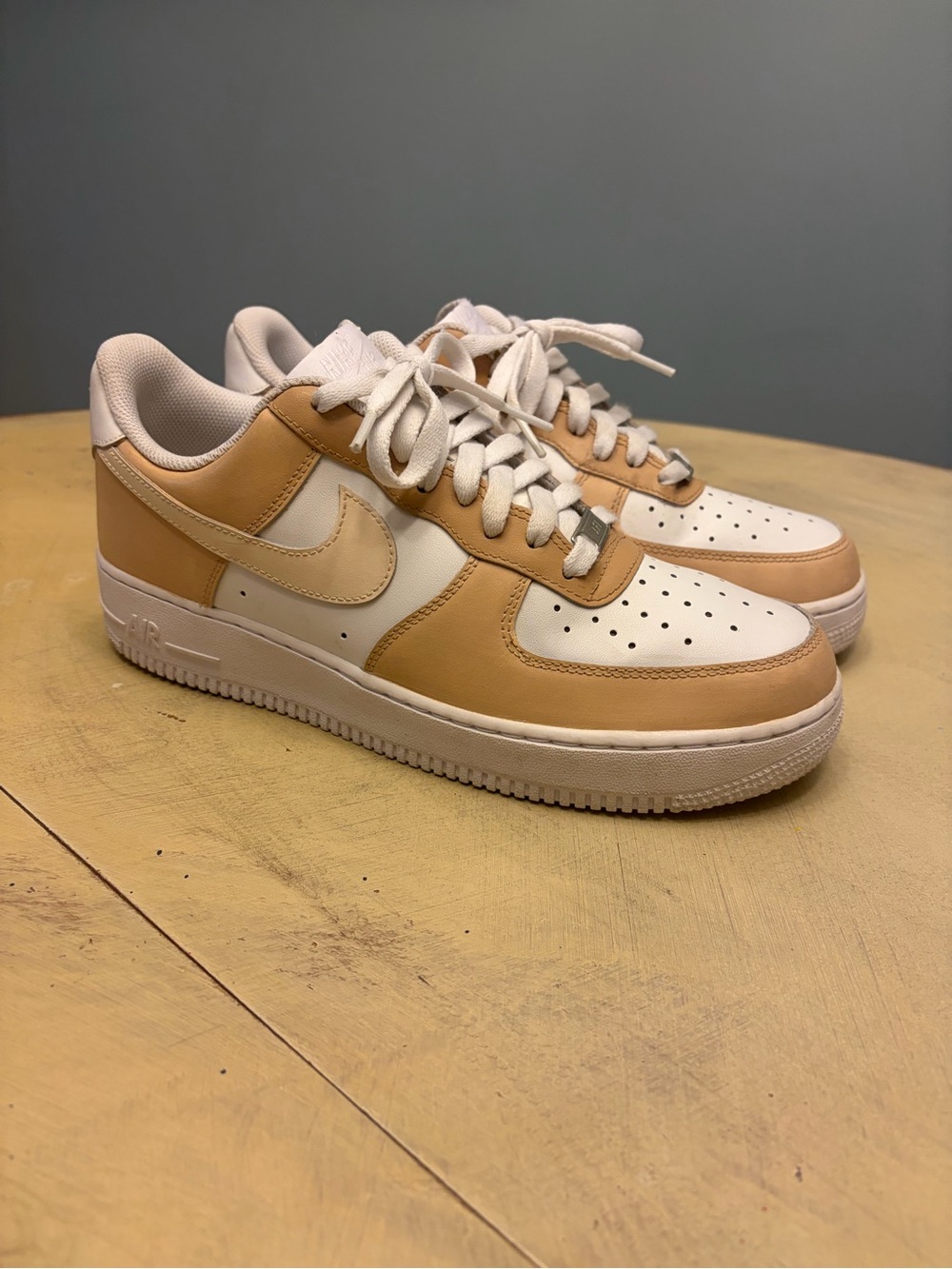 Mens Nike Air Force 1 Low Shoes Mocha Brown Tan Size 9.5 Sneakers